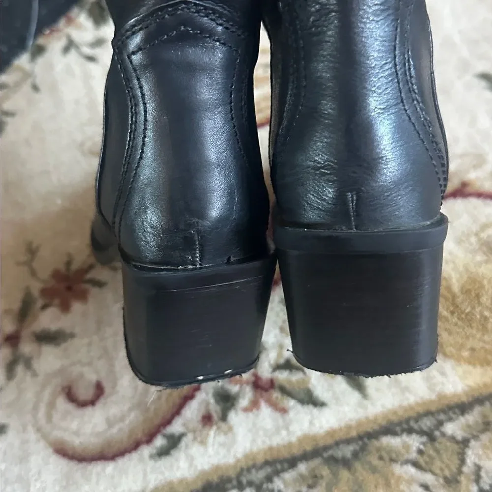 Mango knee high pointed toe heeled cowboy boots - Picture 3 of 8